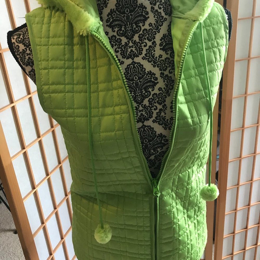 Vest/hooded vest/lime green vest